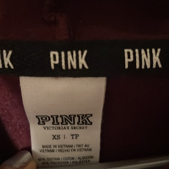 VS Pink Women's Burgundy Hoodie 000722 - Picture 2 of 12